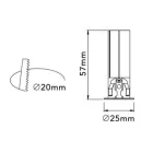 UNIVERSO Mini spotlámpa 3w 120lm 2700K-4000K.Kap IP20 Fekete D25x57mm kivágás:D20mm 5év