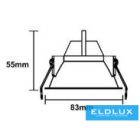 UNIVERSO Süllyesztett spot lámpa TSD szériahoz cserélhetó keret IP20 Fekete