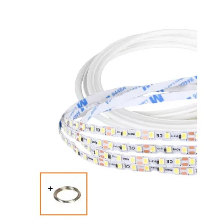 UNIVERSO Hajlítható led szalag szilikon fedlappal DC:24V 120D-10w/méter 3000k IP20 6x9mm 10méter 3év