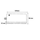 UNIVERSO LED adapter DC:12V 36w 3A IP44 Fekete 127x56x31mm összhossz:120cm