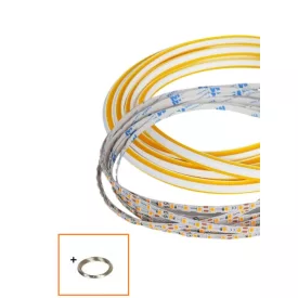   UNIVERSO Hajlítható led szalag szilikon fedlappal DC:24V 120D-10w/méter sárga IP20 6x9mm 10méter 3év