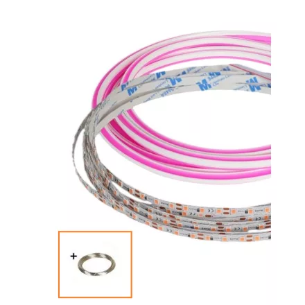 UNIVERSO Hajlítható led szalag szilikon fedlappal DC:24V 120D-10w/méter rózsaszín IP20 6x9mm 10méter 3év