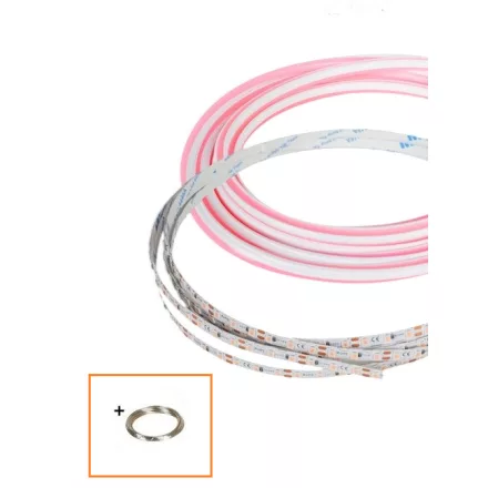 UNIVERSO Hajlítható led szalag szilikon fedlappal DC:24V 120D-10w/méter flamingo rózsaszín IP20 6x9mm 10méter 3év