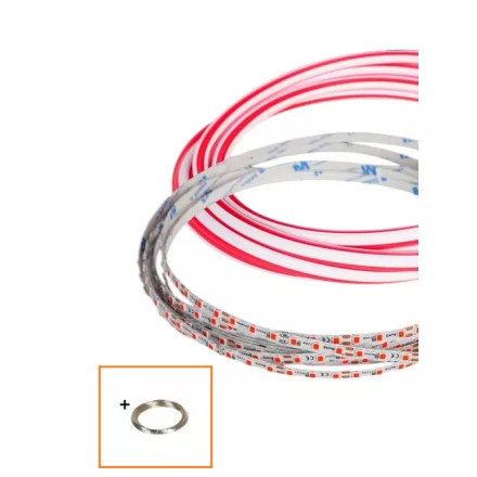 UNIVERSO Hajlítható led szalag szilikon fedlappal DC:24V 120D-10w/méter piros IP20 6x9mm 10méter 3év