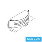 UNIVERSO Kültéri fali lámpa 1xE27 max.14w IP44 króm/fehér 315x90x100mm 5év