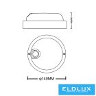 UNIVERSO Kültéri lámpa mozgásérzékelővel 9w 820lm 6500k D140x48mm IP56 fehér 5év