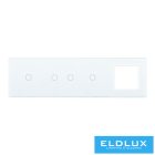 ELDLUX ELDTREND négyes sorolókeret (3×kapcsolóhoz + dugaljhoz)