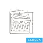 UNIVERSO Solarlámpa-PIR 3.7V-1200mAH 1.5W 190lm 3000k IP65 fekete