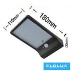 UNIVERSO Solarlámpa-PIR 3.7V-2000mAH 5.5V-1.8W CCT IP65 fekete