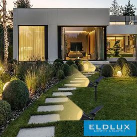   UNIVERSO Solarlámpa fűbe szúrható 3.7V-2000mAH 5.5V-3W 200lm 3000k IP65 fekete