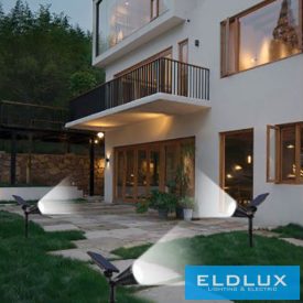   UNIVERSO Solarlámpa fűbe szúrható 3.7V-2000mAH 5.5V-3W 200lm 6500k IP65 fekete