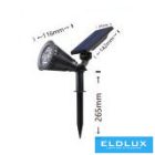 UNIVERSO Solarlámpa fűbe szúrható 3.7V-2000mAH 5.5V-3W 200lm 6500k IP65 fekete