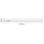 UNIVERSO T5 LED lámpa kapcsolóval és opál burával 18w 2000lm CCT.Kap IP20 1185x34mm