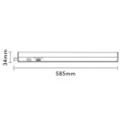 UNIVERSO T5 LED lámpa kapcsolóval és opál burával 9w 1000lm CCT.Kap IP20 585x34mm