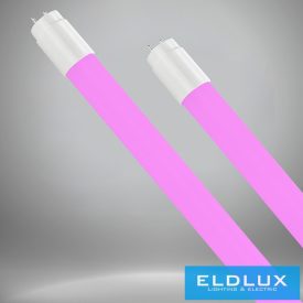   UNIVERSO T8 üveges LED fénycső 2 oldalos 18w rózsaszín fényű 610lm 1200mm fehér