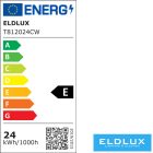 ELDLUX T8 üveges LED fénycső 1 oldalas 24w 2880lm 6500k 1200mm fehér