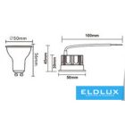 UNIVERSO Spot lámpa a GU10 helyett 9w 660lm 3000k D50x30mm IP20 5év