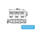 UNIVERSO Spot lámpatest 3xGU10 Max.35w IP20 350x70x108mm Fehér