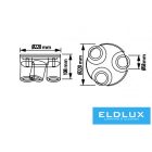 UNIVERSO Spot lámpatest 3xGU10 Max.35w IP20 D220x108mm Fehér