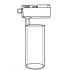 ELDLUX Egyfázisú sínre szerelhető lámpa 27W 3280lm CCT.Kap IP20 fehér D75x168x230mm
