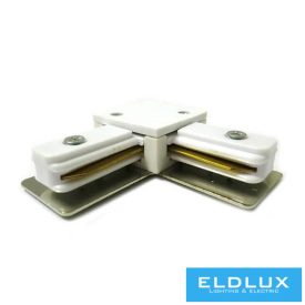 ELDLUX Egyfázisú sínhez L alakú csatlakozó fehér