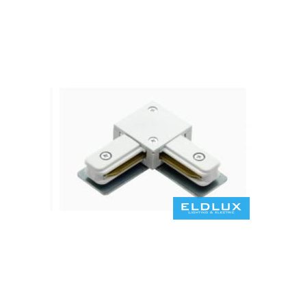 ELDLUX Egyfázisú sínhez L alakú csatlakozó fehér