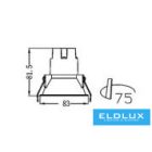 UNIVERSO Süllyesztett spot lámpa 5w 463lm 6500k RA90 24° IP20 Fehér D83x81.5mm kivágás:75mm