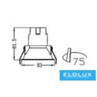 UNIVERSO Süllyesztett spot lámpa 5w 463lm 4000k RA90 24° IP20 Fehér D83x81.5mm kivágás:75mm