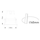 UNIVERSO Süllyesztett spot lámpa 5w 310lm 2700K-4000K.Kap RA90 26° IP20 Fehér D70x77mm kivágás:65mm 5év
