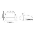 UNIVERSO Süllyesztett spot lámpa 3w 130lm 2700K-4000K.Kap RA90 26° IP20 Fehér D30x24mm kivágás:26mm 5év