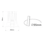 UNIVERSO Süllyesztett spot lámpa 5w 280lm 2700K-4000K.Kap RA90 26° IP20 Fehér D60x68mm kivágás:55mm 5év