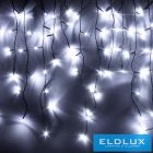 360 LED-es hideg fehér jégcsap izzósor adapterrel 7m (8 funkciós)
