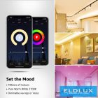 ELDLUX Smart Home WiFi-s izzó GU10 4.5W450lm RGB+CCT
