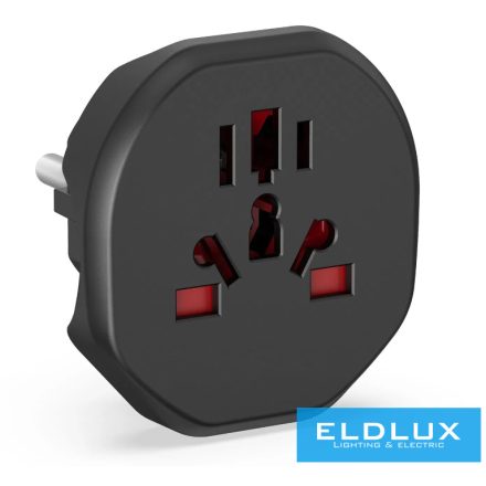 ELDLUX Utazási adapter (World to Europa) 230V/10A/2300W