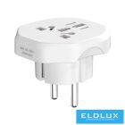 ELDLUX Utazási adapter (World to Europa) 230V/10A/2300W