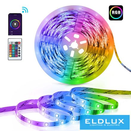 ELDLUX Smart Home WiFi-s zenei RGB LED szalag 3.6w-35lm-30D/m 5m