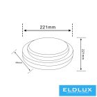 UNIVERSO Mennyezeti lámpa 23w 3450lm CCT.kap IP65 Fehér D221x44mm