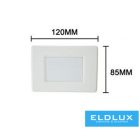 UNIVERSO LED vészkijárat süllyesztett lámpatest 1.1w 25lm 3000K 3.7v 600mAH 3óra IP20 120x85mm