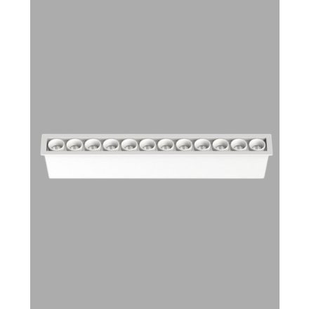 UNIVERSO Süllyesztett spot lámpa 20w 1400lm CCT.kap RA90 24° IP20 Fehér 240x31x40mm kivágás:236x27mm 5év