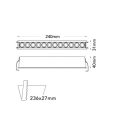 UNIVERSO Süllyesztett spot lámpa 20w 1400lm CCT.kap RA90 24° IP20 Fehér 240x31x40mm kivágás:236x27mm 5év