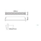 UNIVERSO Süllyesztett spot lámpa 20w 1400lm CCT.kap RA90 24° IP20 Fekete/Arany 240x31x40mm kivágás:236x27mm 5év