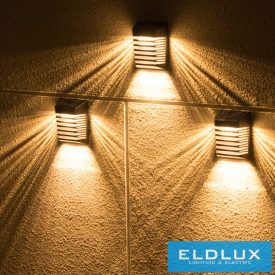   UNIVERSO Solar fali lámpa 5V 0.3w 30lm 3000k IP65 fekete 120x120x90mm