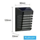 UNIVERSO Solar fali lámpa 5V 0.3w 30lm 3000k IP65 fekete 120x120x90mm