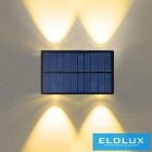 UNIVERSO Solar fali lámpa 5V 1w 60lm 3000k IP65 fekete 170x80x73mm