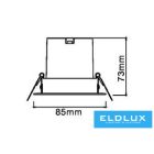 UNIVERSO Spot lámpa 10w 3000k 645lm 27° RA90 ∅85×73mm kivágás:D75 IP20 fehér