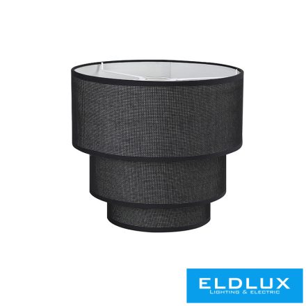 ELDLUX Függeszték 3 rétegű körös fekete len ernyővel