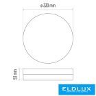 EMOS TORI LED lámpa kerek 24W 2050lm WW IP54 fehér