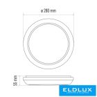 EMOS DORI LED lámpa körös 18W 1550lm NW IP54 fehér