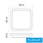 EMOS DORI LED lámpa négyzetes 24W 2050lm NW IP54 fehér