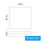 EMOS TORI LED lámpa négyzetes 15W 1250lm NW IP54 fehér